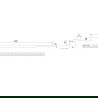Mexen Line-B stiklo nuolydžio juostelė 120 cm dešinė, auksinė - 185004120R