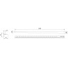Mexen Line-B nukreipta juostelė stiklui 120 cm kairė, auksinė - 185004120L