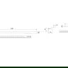 Mexen Line-B nuolydžio juosta stiklo tvirtinimui 120 cm kairė, auksinė - 185004120L
