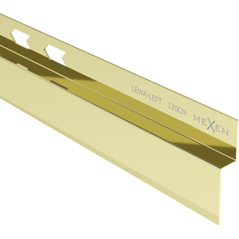 Mexen Line-B pakreipimo juosta prie sienos 120 cm kairė, auksinė - 185002120L