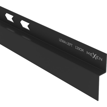 Mexen Line-B prie sienos esantis nuolydžio juosta 120 cm kairė, juoda - 187002120L