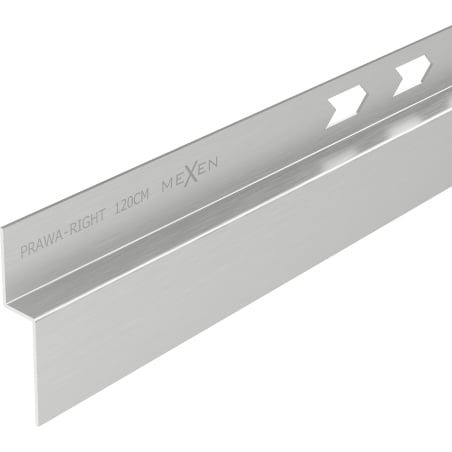 Mexen Line-B sieninė nuolydžio juosta 120 cm dešinė, nerūdijantis plienas - 181002120R