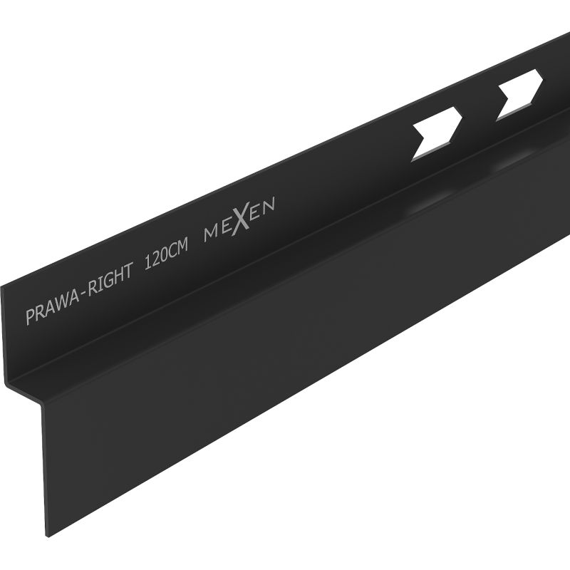 Mexen Line-B nuolydžio juosta prie sienos 120 cm dešinė, juoda - 187002120R