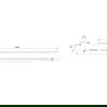 Mexen Line-B nuolydžio juosta prie sienos 120 cm dešinė, juoda - 187002120R
