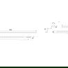 Mexen Line-B sieninė nuolydžio juosta 180 cm kairė, juoda - 187002180L
