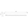 Mexen Line-B stiklo palangės profiliavimas 180 cm kairė, inox - 181004180R