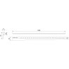 Mexen Line-B sieninė latakų juostelė 180 cm dešinė, juoda - 187002180R