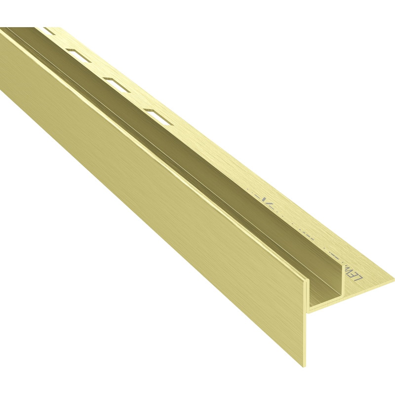 Mexen Line-B nuožulnus stiklo profilis 120 cm kairysis, auksinė šepetėlis - 185504120L