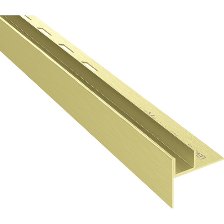 Mexen Line-B nuožulnus stiklo profilis 120 cm kairysis, auksinė šepetėlis - 185504120L
