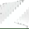 Mexen Velar L Duo vonios pertvara, 2-stumdomosios panelės 140 x 150 cm, permatoma, chromas - 896-140-003-02-01