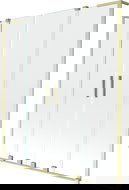 Mexen Velar L Duo vonios sienelė, 2 dalių, stumdomas, 140 x 150 cm, skaidrus, šlifuotas auksas - 896-140-003-02-55