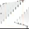 Mexen Velar L Duo voniosuždanga 2-dalių stumdomoji 140 x 150 cm, skaidri, rožinis auksas - 896-140-003-02-60