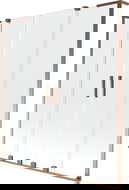 Mexen Velar L Duo vonios pertvara, dvigubas slenkamas 140 x 150 cm, permatomas, rožinis auksas - 896-140-003-02-60