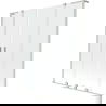 Mexen Velar L Duo vonios ekranas, 2-stumdomų durų, 140 x 150 cm, permatomas, šlifuotas nikelis - 896-140-003-02-97