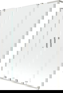 Mexen Velar L Dviguba vonios ekranas 2 dalių stumdomas 140 x 150 cm, skaidrus, šlifuotas nikelis - 896-140-003-02-97