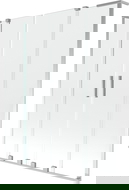 Mexen Velar L Duo vonios sienelė, 2 varčių, slankioji, 160 x 150 cm, skaidri, chromuota - 896-160-003-02-01