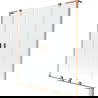Mexen Velar L Duo vonios uždanga, 2 dalių, stumdomas, 160 x 150 cm, skaidrus, šlifuota varinė - 896-160-003-02-65