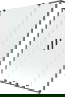 Mexen Velar L Dvigubas dviejų dalių stumdomas vonios ekranas 160 x 150 cm, skaidrus, šautuvo pilka šlifuota - 896-160-003-02-66