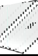 Mexen Velar L Duo dvivėrės stumdomos vonios ekranas 160 x 150 cm, permatomas, juodas - 896-160-003-02-70