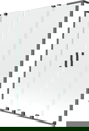 Mexen Velar L Dvigubas dušo ekranas 2 dalių stumdomas 160 x 150 cm, skaidrus, gun metal - 896-160-003-02-95