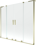 Mexen Velar L Duo vonios pertvara, 2-jų varčių, stumdomos 170 x 150 cm, skaidrus, auksinis - 896-170-003-02-50