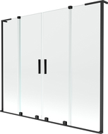 Mexen Velar L Duo vonios pertvara su dviem stumdomaisiais sparnais 170 x 150 cm, skaidri, juoda - 896-170-003-02-70