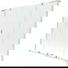 Mexen Velar L Duo vonios sienelė, 2-dalių stumdomos durys, 170 x 150 cm, skaidrus, šlifuotas nikelis - 896-170-003-02-97