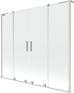 Mexen Velar L Duo dušo vonių uždanga, 2 sparnų stumdomos, 200 x 150 cm, skaidrus, šlifuotas nikelis - 896-200-003-02-97