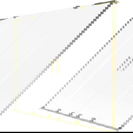 Mexen Velar L Duo vonios ekranas, 2-jų segmentų, slankiojantis, 200 x 150 cm, matinė, auksinė - 896-200-003-32-50