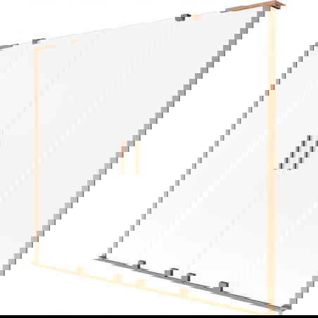 Mexen Velar L Duo vonios ekranas 2-jų dalių slankiojantis 200 x 150 cm, matinė, šlifuota varis - 896-200-003-32-65