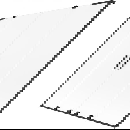 Mexen Velar L Duo vonios ekranas, dviejų dalių stumdomas 200 x 150 cm, matinė, juoda - 896-200-003-32-70