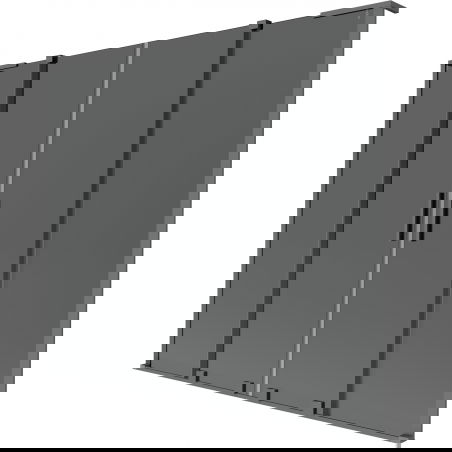 Mexen Velar L Dvivėris slankiojantis dušo ekranas, 170 x 150 cm, grafitas, šautuvas metalas - 896-170-003-42-95