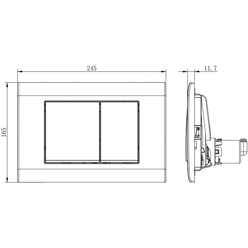 Mexen Fenix Air 01 pneumatinis nuleidimo mygtukas, juodas - 6A0103