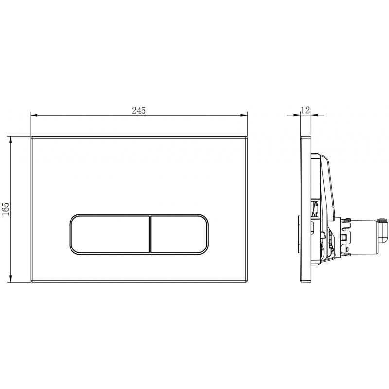 Mexen Fenix Air 02 pneumatinis nuleidimo mygtukas, blizgantis chromas - 6A0201