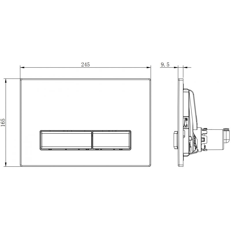 Mexen Fenix Air 09 pneumatinis nuleidžiamasis mygtukas, blizgus baltas - 6A0900