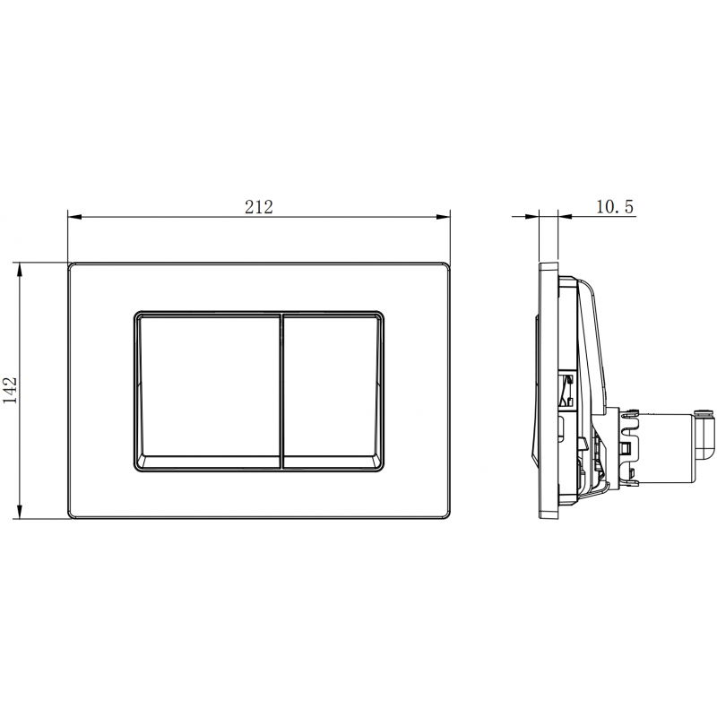 Mexen Fenix Air 10 XS pneumatinis nuleidimo mygtukas, blizgus chromas - 6A1001