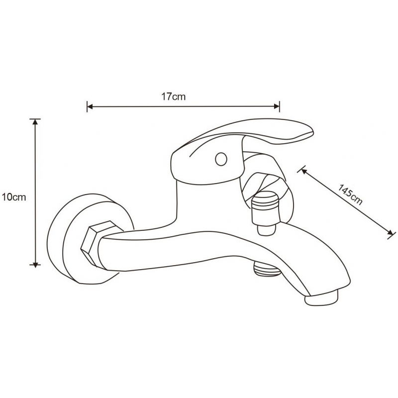Mexen Fabia DF05 vonios komplektas, chromas - 746503DF05-00