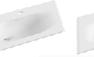 Mexen Vela įleidžiamasis praustuvas 46 x 46,5 cm, baltas matinė - 25234501