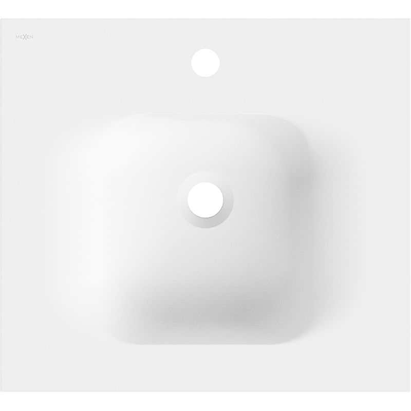 Mexen Vela praustuvas įmontuojamas į stalviršį 51 x 46,5 cm, baltas matinis - 25235001