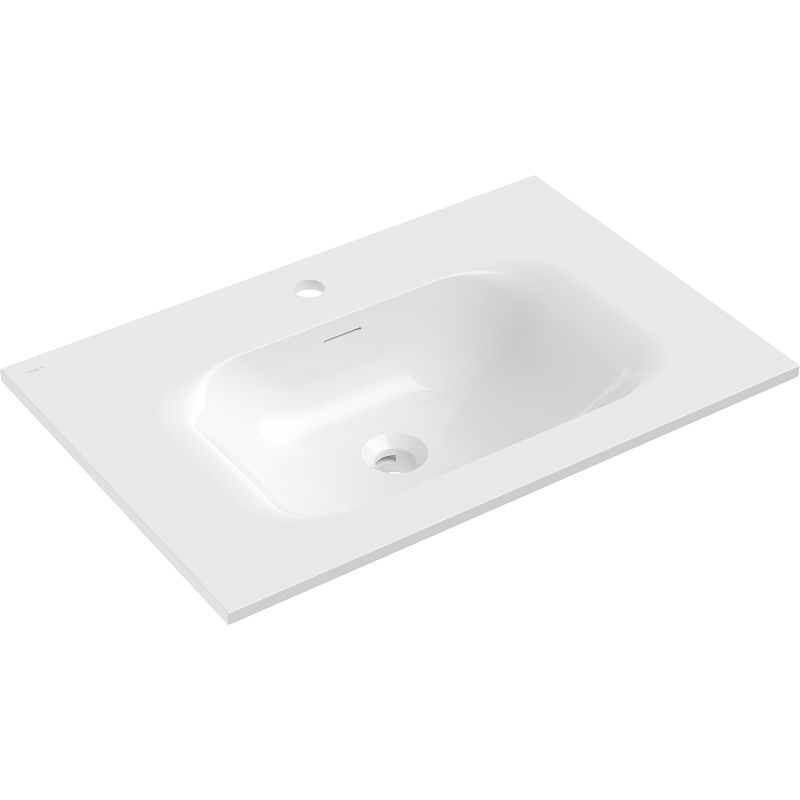 Mexen Vela įleidžiamas į stalviršį praustuvas 71 x 46,5 cm, blizgi balta - 25237000