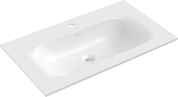 Mexen Vela įleidžiamas praustuvas į stalviršį 81 x 46,5 cm, blizgus baltas - 25238000