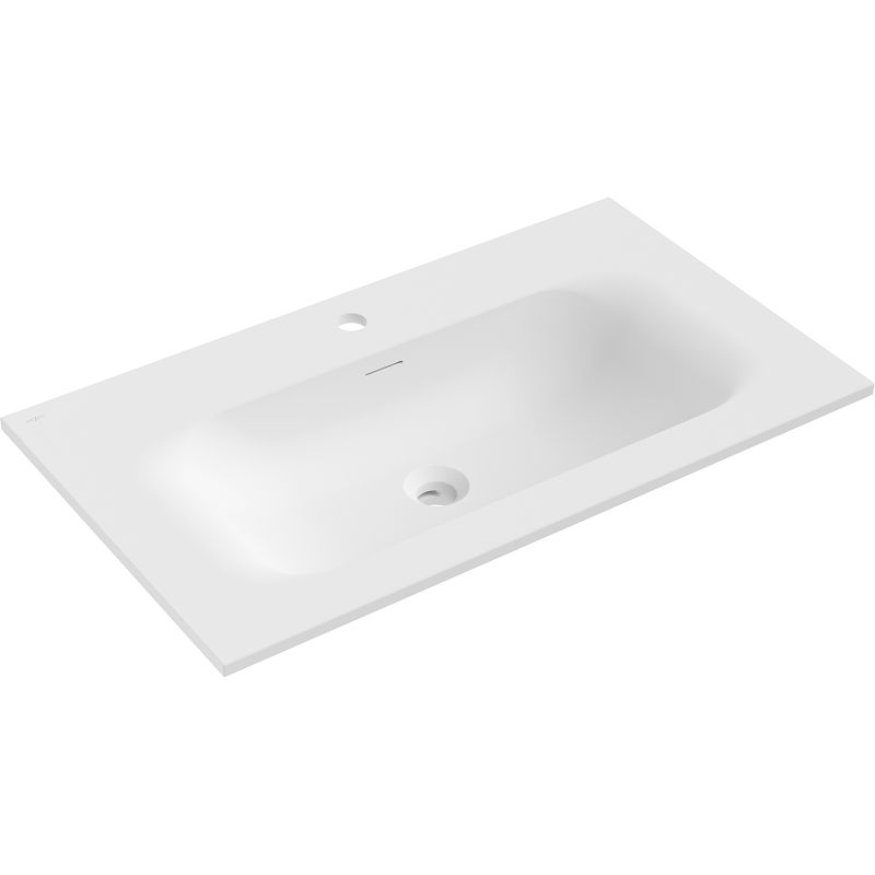 Mexen Vela įleidžiama į stalviršį kriauklė 81 x 46,5 cm, balta matinė - 25238001