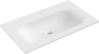 Mexen Vela įleidžiama į stalviršį kriauklė 81 x 46,5 cm, balta matinė - 25238001