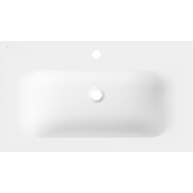 Mexen Vela įleidžiama į stalviršį kriauklė 81 x 46,5 cm, balta matinė - 25238001