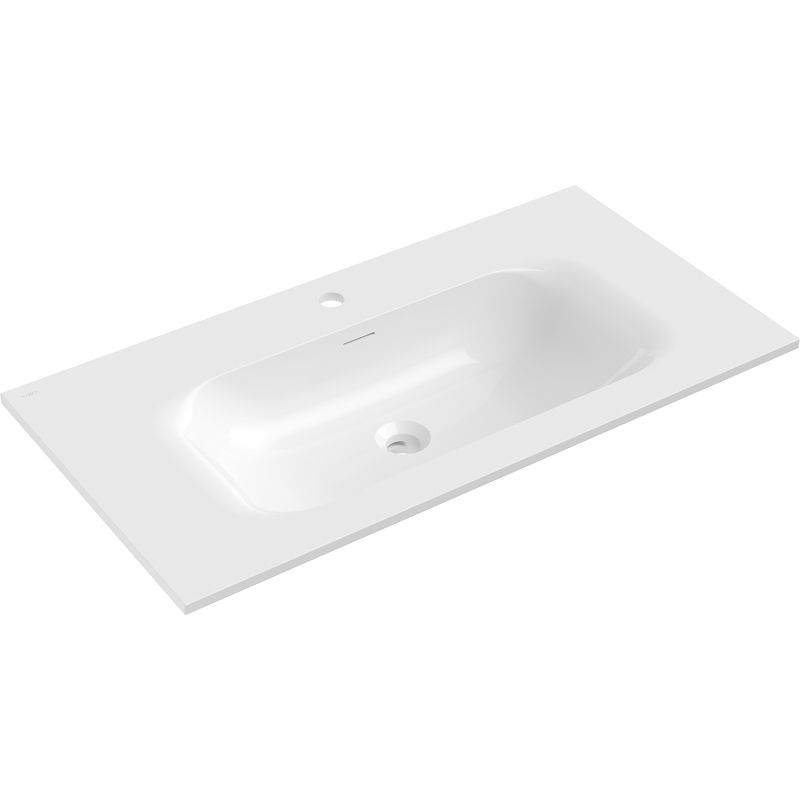 Mexen Vela įleidžiamas į stalviršį praustuvas 91 x 46,5 cm, blizgi balta - 25239000