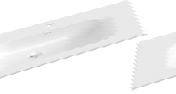 Mexen Vela įmontuojama į stalviršį kriauklė 91 x 46,5 cm, balta blizgi - 25239000