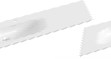 Mexen Vela įmontuojamas į stalviršį kairysis praustuvas 101 x 46,5 cm, blizgus baltas - 25231000L