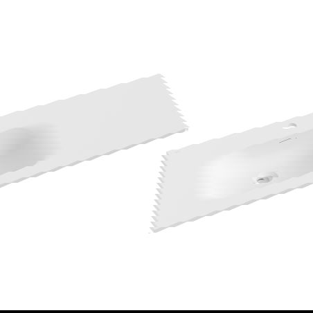 Mexen Vela įmontuojamas praustuvas kairysis 101 x 46,5 cm, baltas matinis - 25231001L