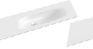 Mexen Vela įleidžiama į stalviršį kriauklė dešinė 101 x 46,5 cm, balta matinė - 25231001P