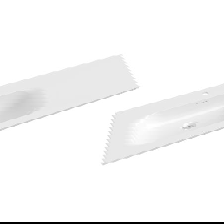 Mexen Vela įlenkiama kriauklė kairėje 121 x 46,5 cm, balta blizgi - 25231200L